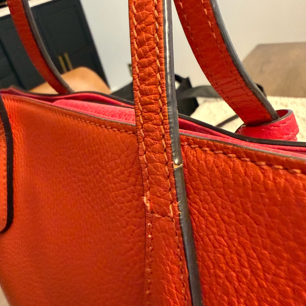 Gucci Orange Leather Tote with Pink Accent - Picture 16 of 16